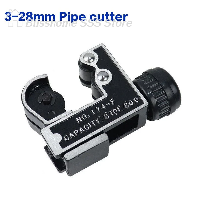 【S】1/8''-1-1/8'' Mini Tube Cutter 3-16/22/28mm Pipe Shear Brass Copper Aluminium Plumbing Refrigeration Cutting Tools