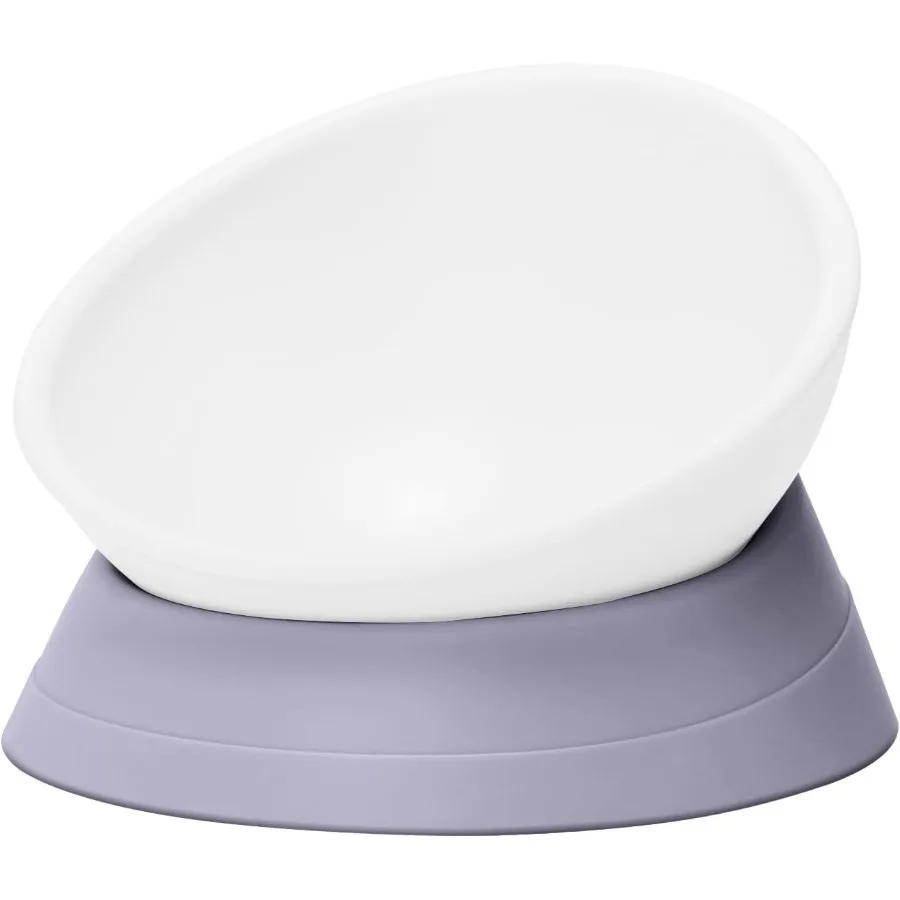 

Корм для французского бульдога B, наклонный наклонный мопс B, нескользящая кормушка для домашних животных для Frenchie Shih Tzu, плоские лица, маленькие собаки, щенки, кошка, серый