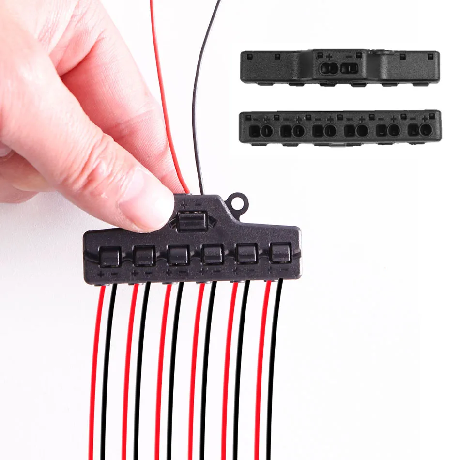 

1pc/2pcs 3/6 Ports Distribution Port Sharing Box Railway Train Layout Parallel Connector Line Connection Terminal Splitter
