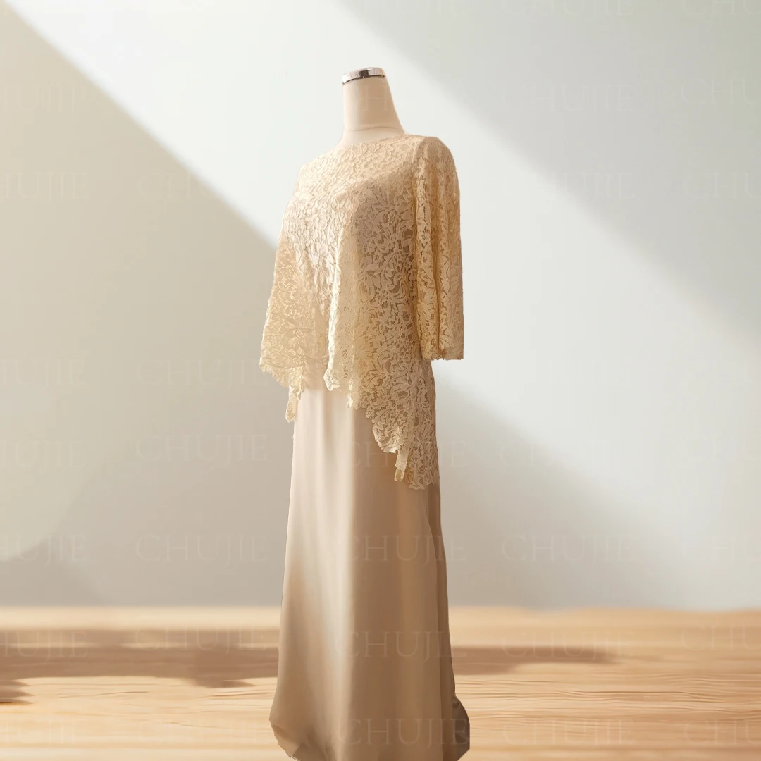 فساتين أم العريس لحفلات الزفاف مع زينة من الشيفون فساتين سهرة رسمية برقبة سكوب فستان ضيوف الزفاف Fساتين سهر #2