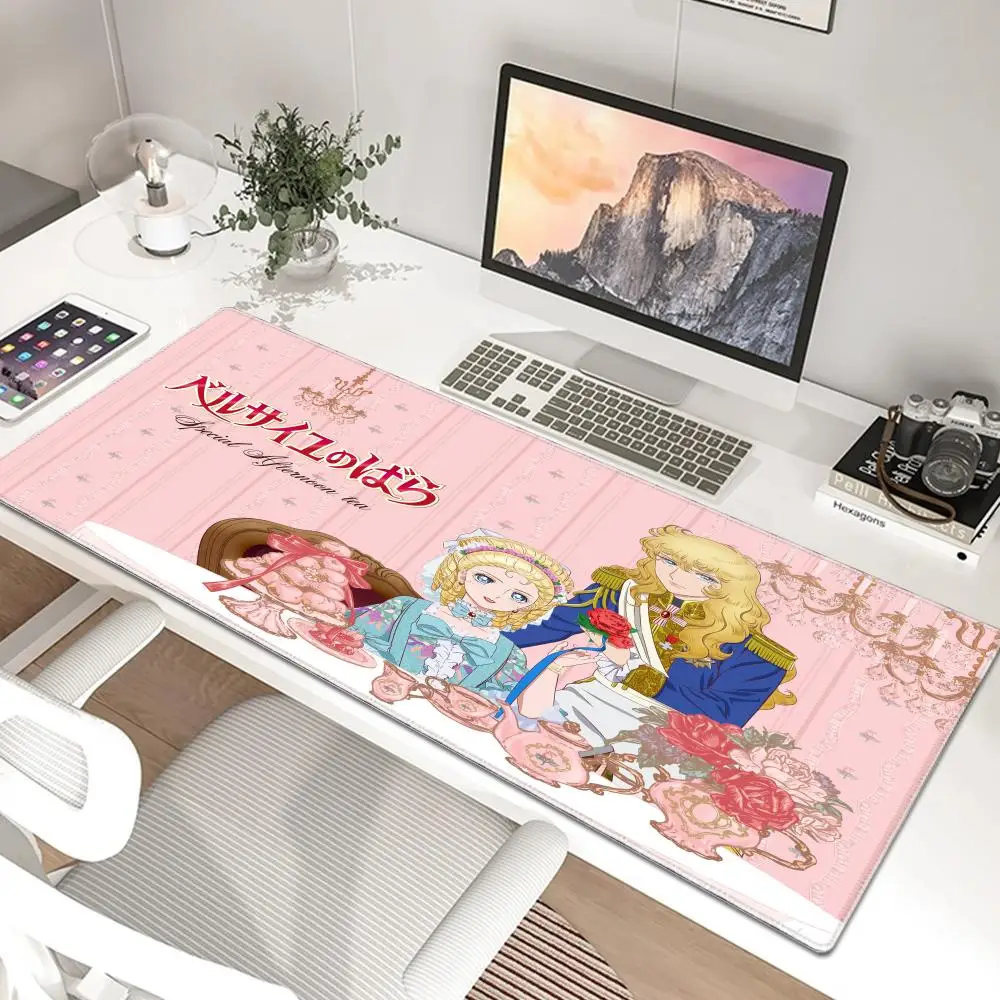 The Rose Of V-Versailles Anime Mousepad Mouse Mat Desk Mat With Pad Gaming Accessories Prime Gaming XXL Keyboard Pad Padding M