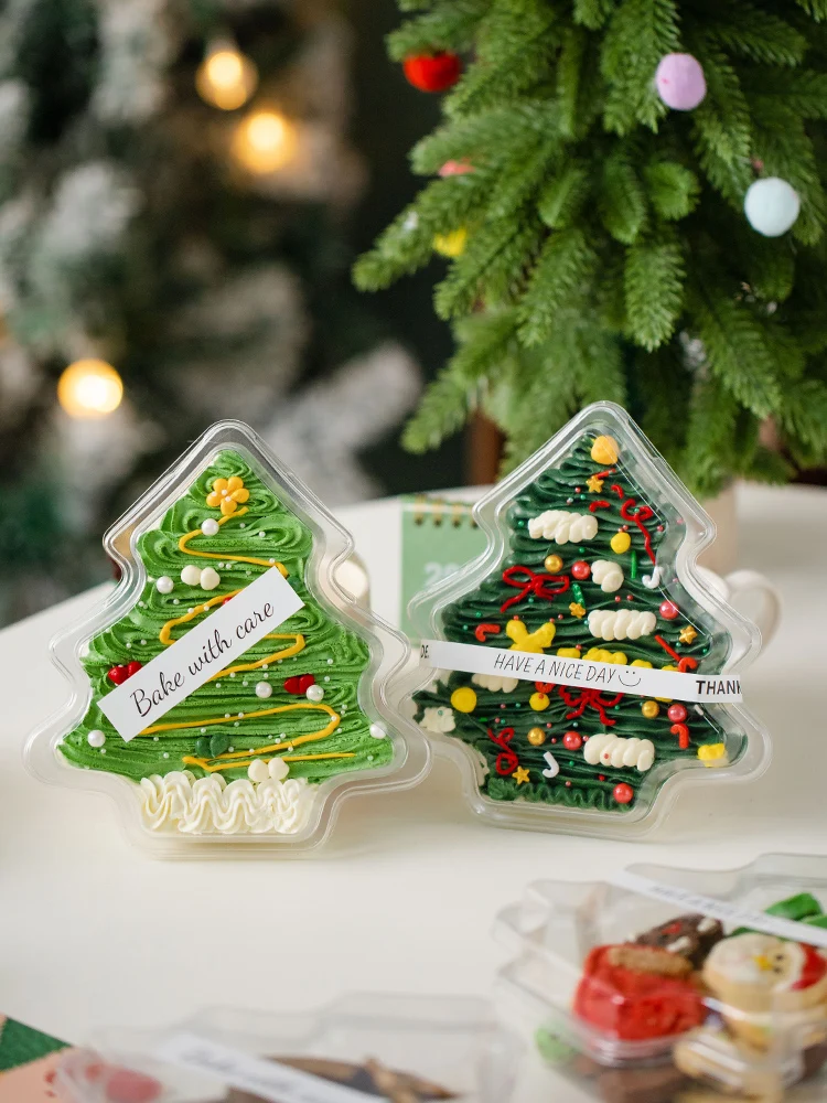 Caja de Embalaje Transparente con Temática de Cisas para Pasteles, Galletas, Bizcochos, Dulces, Regalos, Sabor Fresa