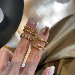 Vintage Stainless Steel Ring for Women Asymmetric Cutout Exquisite Rings For Women Jewelry Adjustable Gifts for friends to other