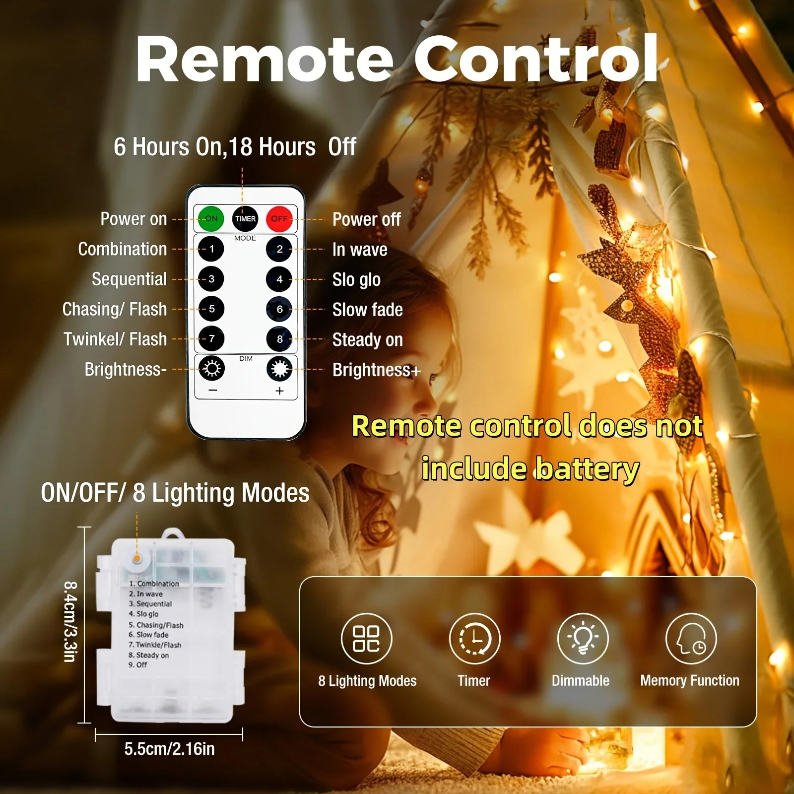 Festa de natal decoração de casamento controle remoto à prova dwaterproof água bateria operado luzes de fadas 5/10/20/30 metros fio cobre corda