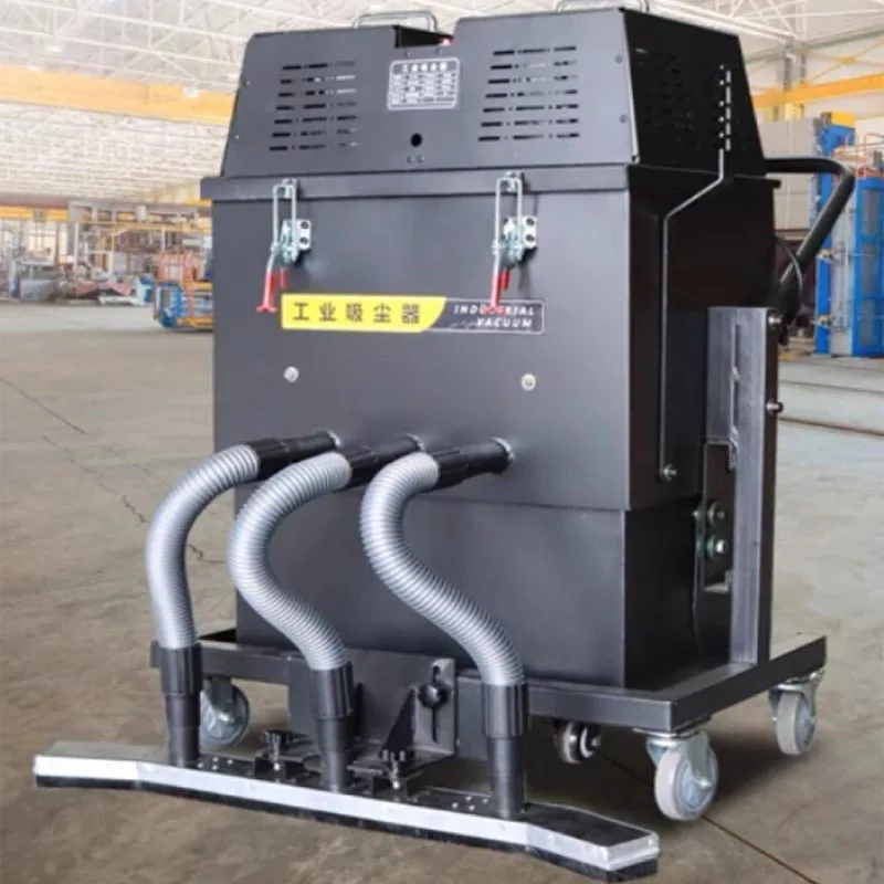 Picture 3: Dual Hose Floor Vacuum Cleaner Hand Push Wheeled Dry Dust Debris Collecting for Property Construction Site Sanitation Customized