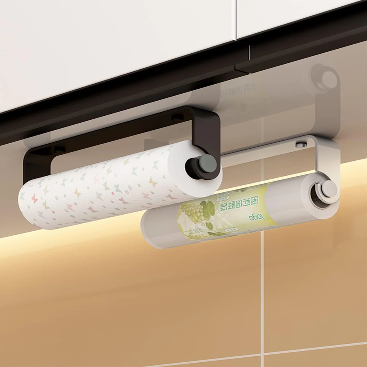 

Держатель для бумажных полотенец под шкафом Держатель туалетной бумаги Держатели рулонов туалетной бумаги Настенный для Кухня Туалет Ванная комната