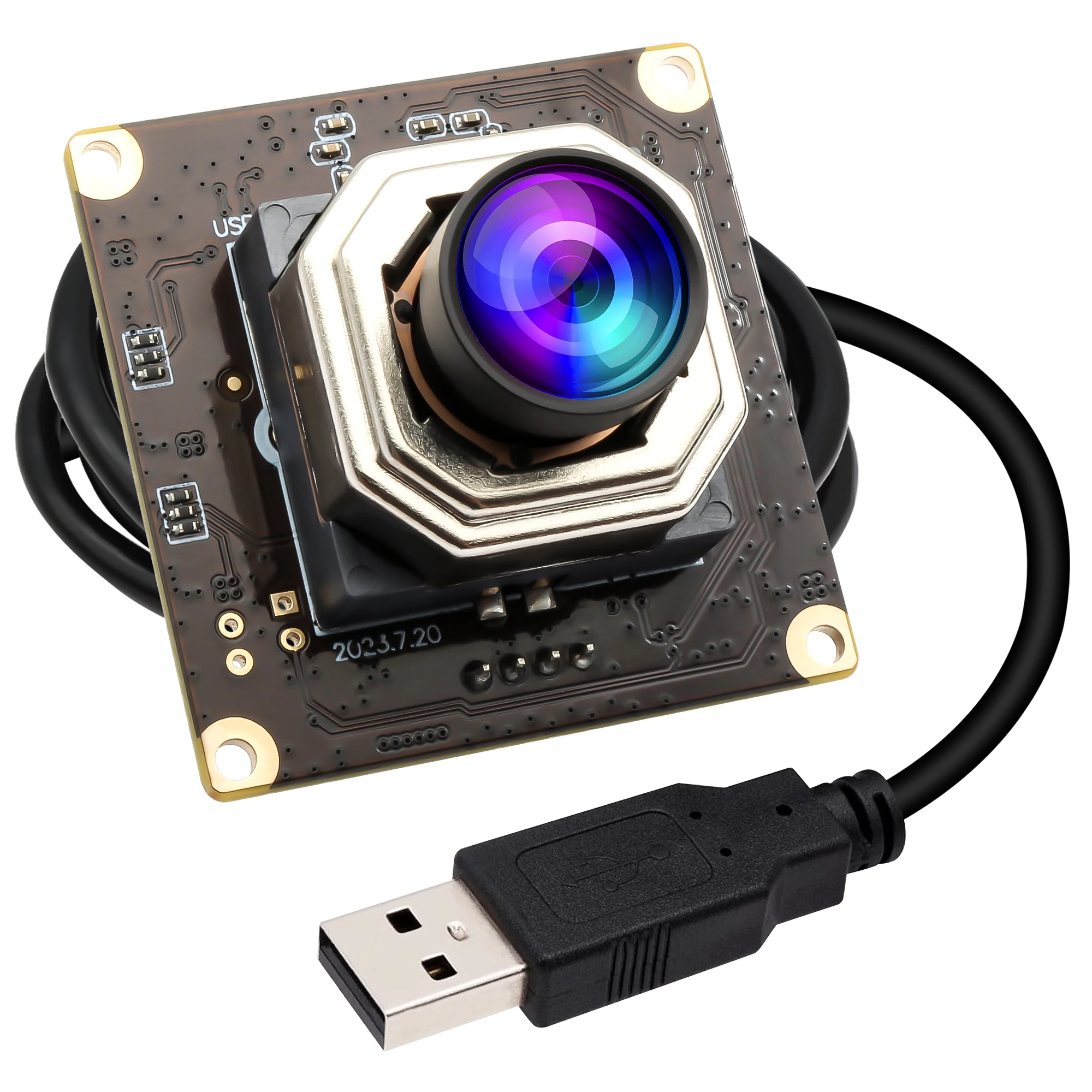 ELP 12MP Autofocus USB Camera 3840x3040 Wide Angle No Distortion 120fps Support Live Streaming for Windows Mac Linux