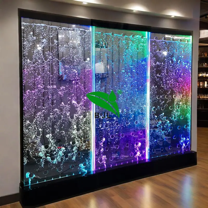 

Decorative LED Lighted Changeable Water Bubble Feature Design Partition Walls