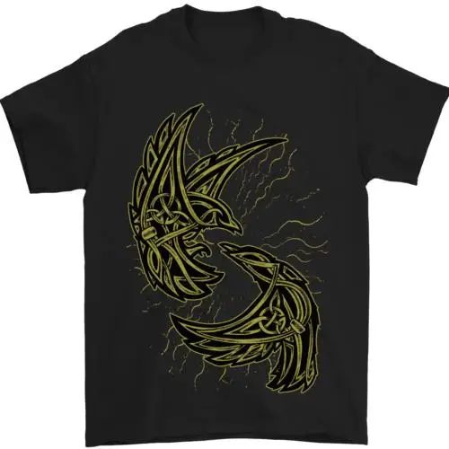 The Viking Raven Symbol Odin Ragnar Tribal Mens T-Shirt 100% Cotton