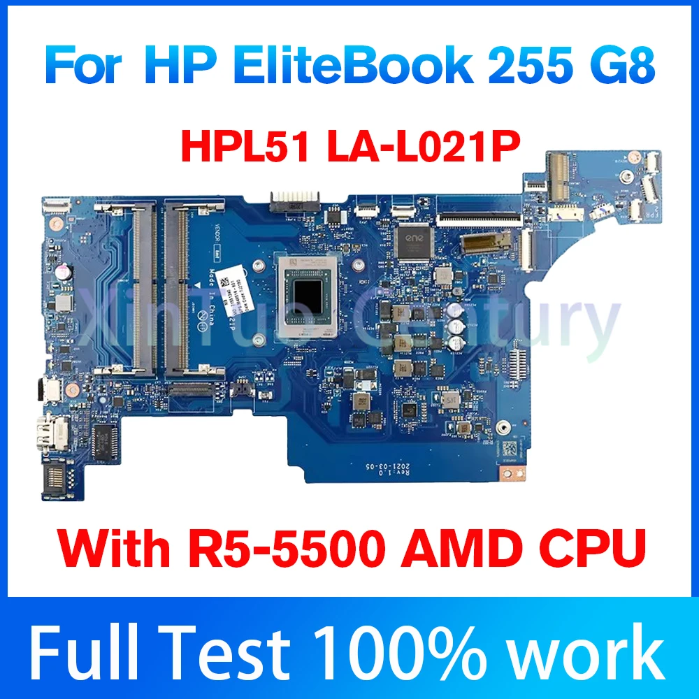 HPL51 LA-L021P Per scheda madre del computer portatile For HP 255 G8 R5-5500U M49514-601 M49514-001 100% Tested Work