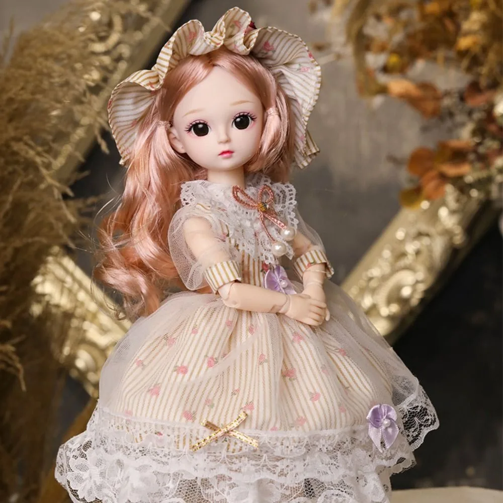 30CM Movable Joint Doll Girl Dress Up Toys Cute Safety Baby Doll Babies Toddler Princess Toy Beautiful 3D Makeup Doll