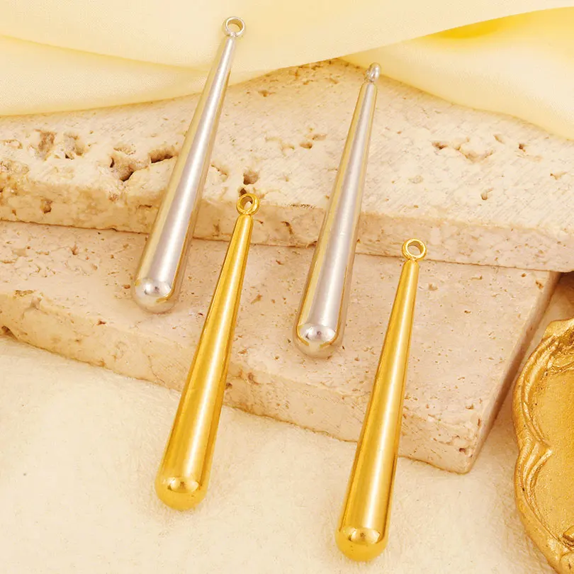 7pcs Gold Color Irregular Geometry Brief Pendant Metal Stainless Steel Pendants Hand Diy Making  Necklace Earring Accessories