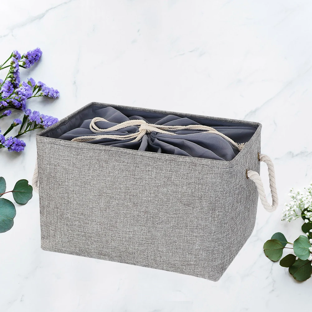 

Thickened EVA Clothes Storage Box Laundry Hamper Large Capacity Drawstring Cloth Basket Bedroom Organizer for Dormitory