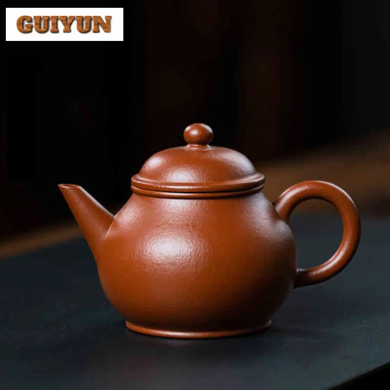 

160ml High-end Yixing Purple Clay Teapots Handmade Level Pot Raw Ore Zhu Mud Kettle With Strainer Zisha Teaset Tea Ceremony Gift