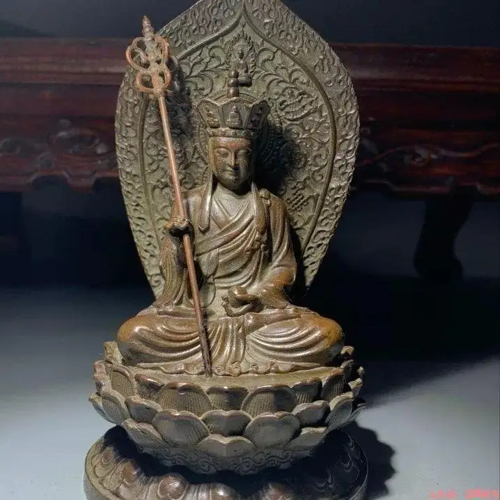 6 inch Alloy Shakyamuni Buddha Statue Tibetan King of Western Purelands Sculpture for Home Altar Worship Decor