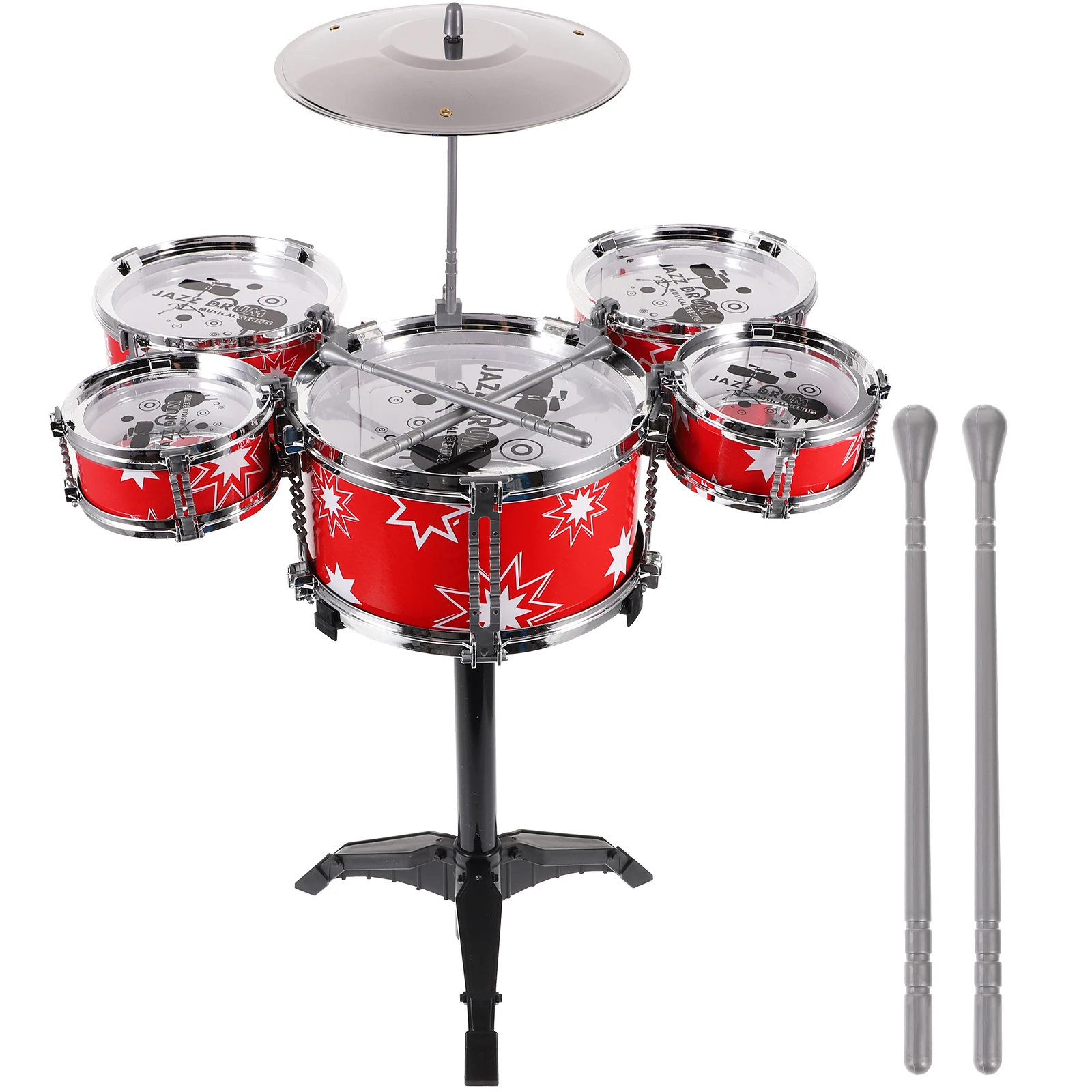 

Drum Kids Children Musical Instruments Toys Jazz Drum Kit with Chair Easy Assemble Gifts Kids Musical Toys Gifts