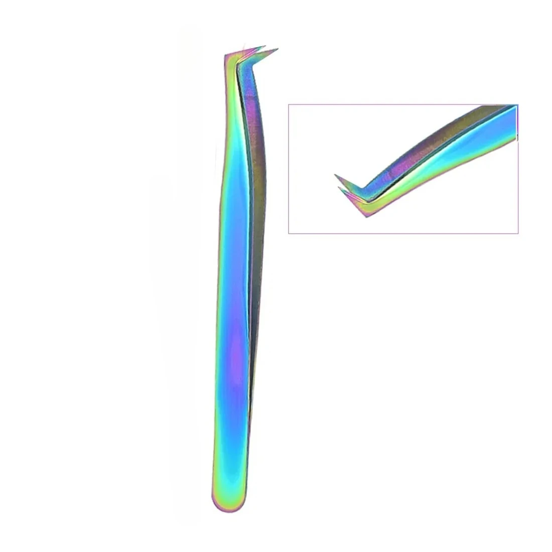 1PC Arcobaleno Ciglia Pinzette Anti-statico Estensione Del Ciglio Pinzette Fan Lash Sopracciglio Pinzette Curvo Dritto Eccellente Chiusura