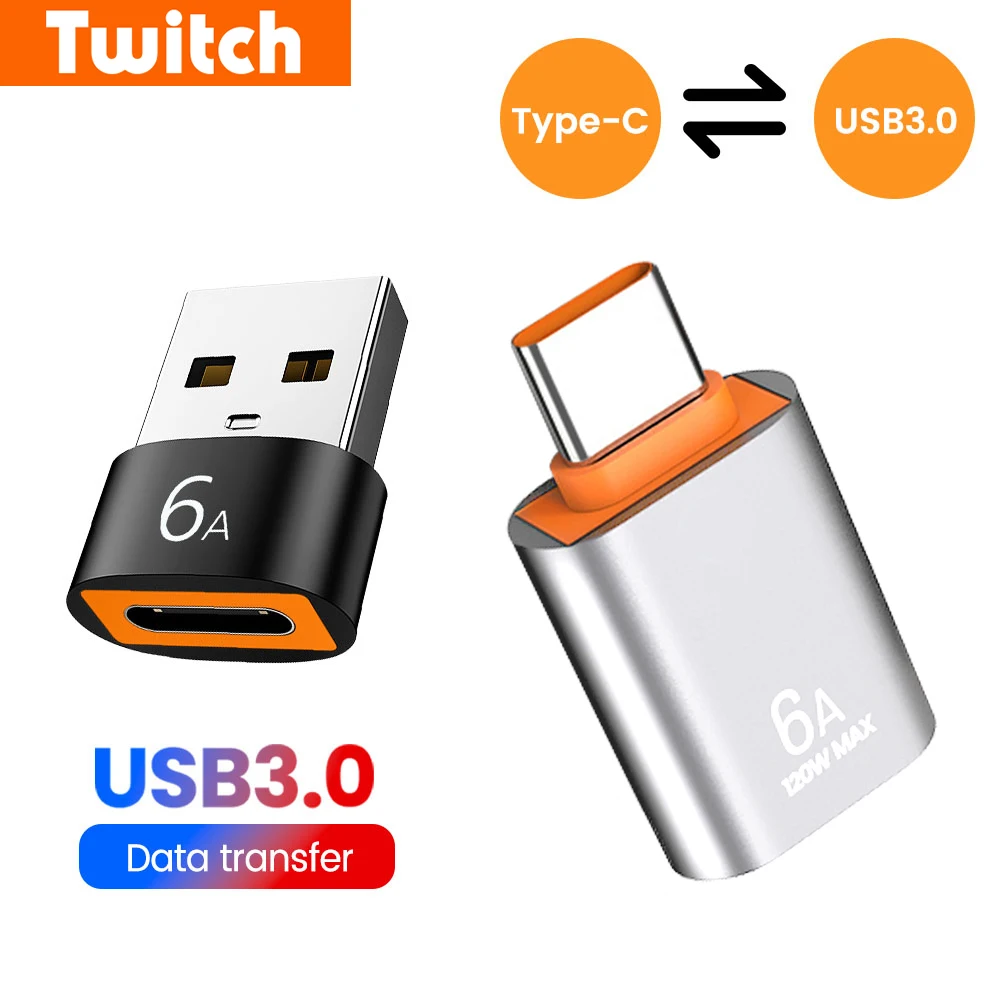 Adaptador OTG USB 3.0 Tipo C a Tipo C, Convertidor USB C Macho a USB Hembra para Laptop Xiaomi Samsung, Adaptador USB a Tipo C