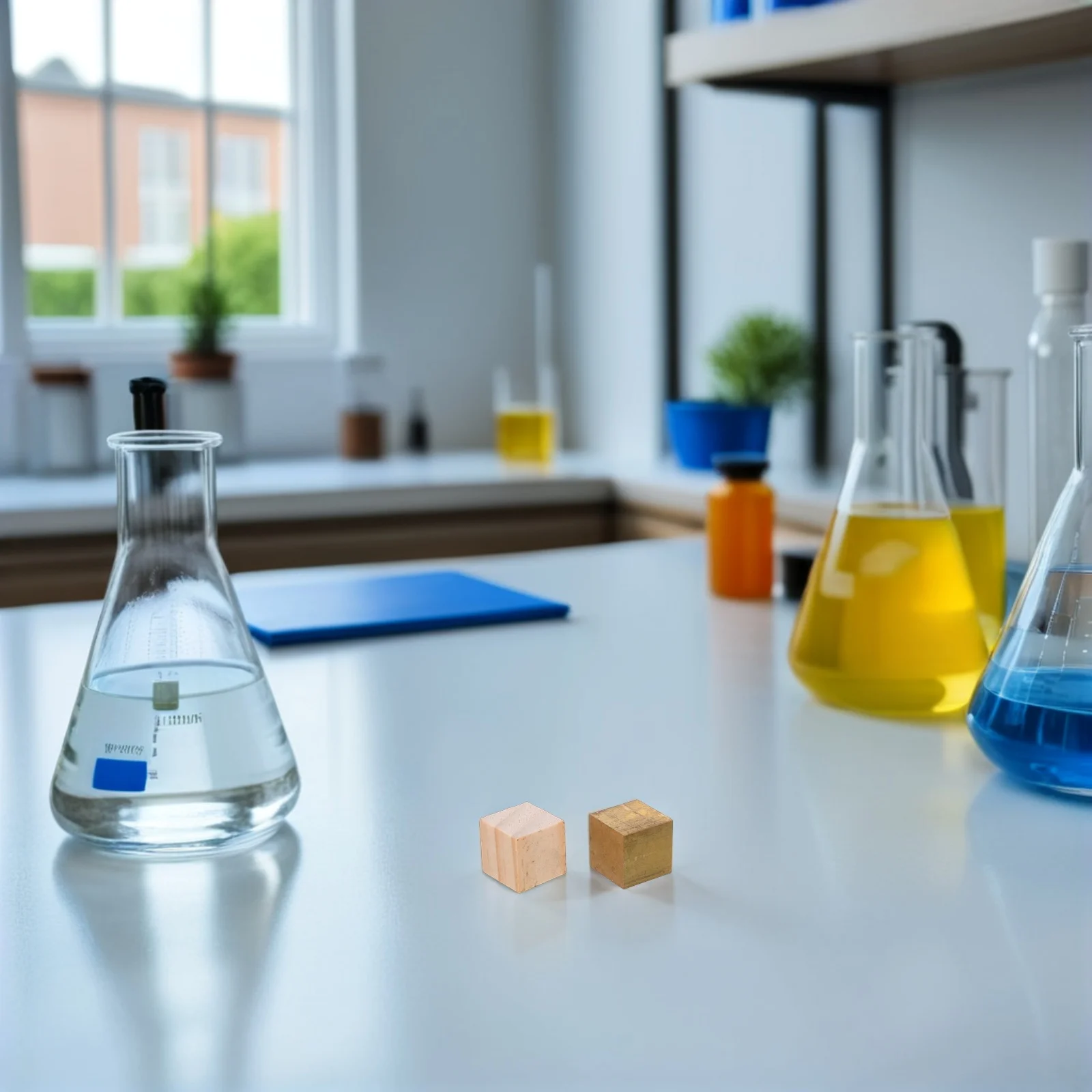 7 قطعة مجموعة مكعبات كثافة معدنية النحاس الحديد كتل ألومنيوم اسطوانات التجارب العلمية مشاريع الفيزياء التعليمية #3