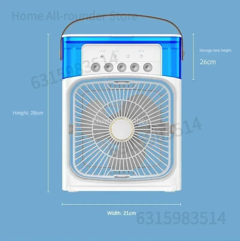 مروحة مرطب محمولة، مكيف هواء، مبرد هواء منزلي صغير، تبريد مائي، تعديل هواء محمول لمروحة المكتب 3 سرعات