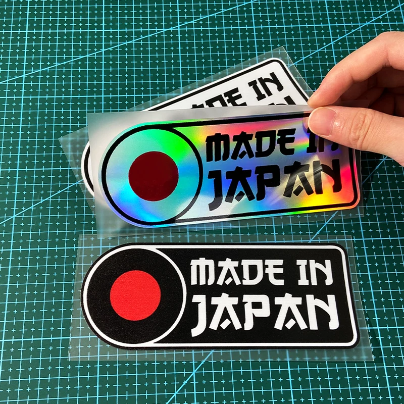1PC JDM Style Waterproof Sunscreen Stickers Decals For Motorcycle Helmet Car Window Fuel Tank Japanese Decor