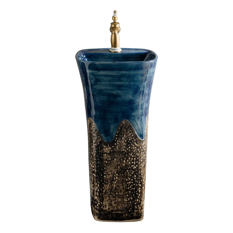 

Outdoor hand washing courtyard column basin integrated floor type wash basin column column type wash basin