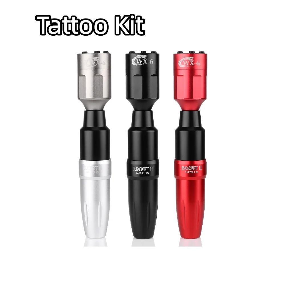 

Профессиональный беспроводной набор ручек для татуировки RCA Jack, роторная тату-машинка с мини-блок питания для татуировки 1300 мАч, инструмент для макияжа боди-арта