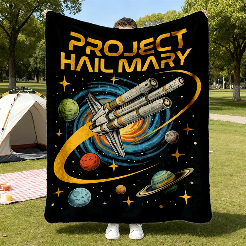 Project Hail Mary Flannel Throw, Rocky Space Cozy Blanket, Sci-Fi Bookish Merch, Andy Weir Fan Gift, Science Fiction War