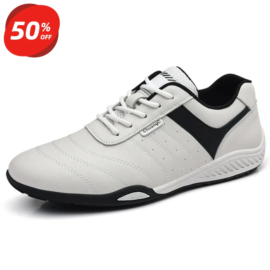 

2026 New Shoes for Men Leather Casual Shoes Trend Leisure Sport Shoes Youth Street Fashion Leather Sneakers