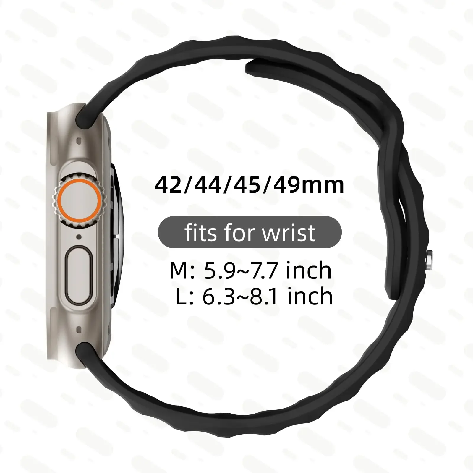 Silicone Band for Apple Watch Ultra 2 49mm 46mm 45mm 44mm 42mm Two-Color Bracelet Correa Iwatch Series 10 9 8 7 6 5 3 SE Strap