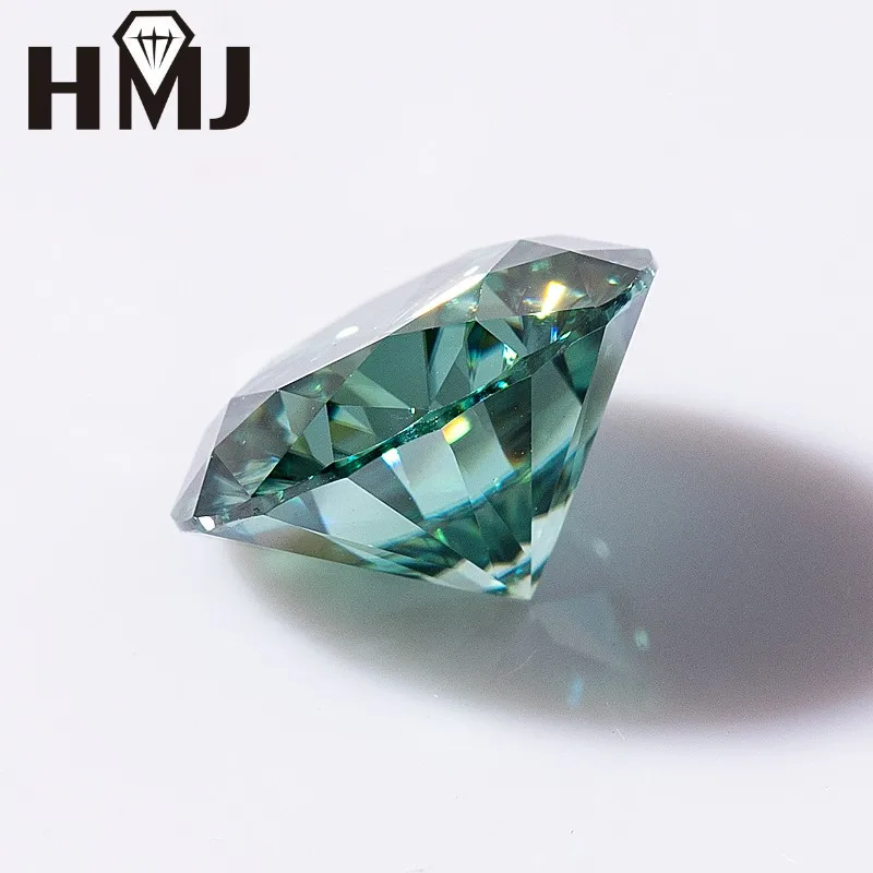 

HMJ Moissanite Stone Loose D Color Round Brilliant Cut VVS1 Simulated Diamond Gemstones for Ring Pendant Jewelry Making 0.1-6CT