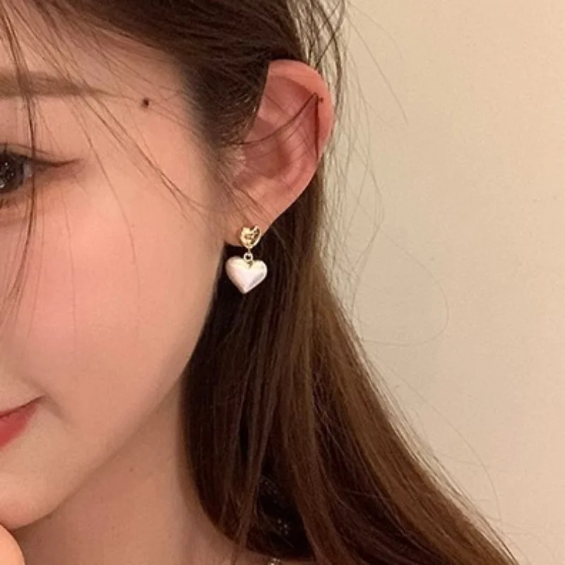 VENTFILLE 925 Sterling Silver Earring for Women Girl Love Heart Frosting Temperament Korean Banquet Jewelry Gift Dropshipping