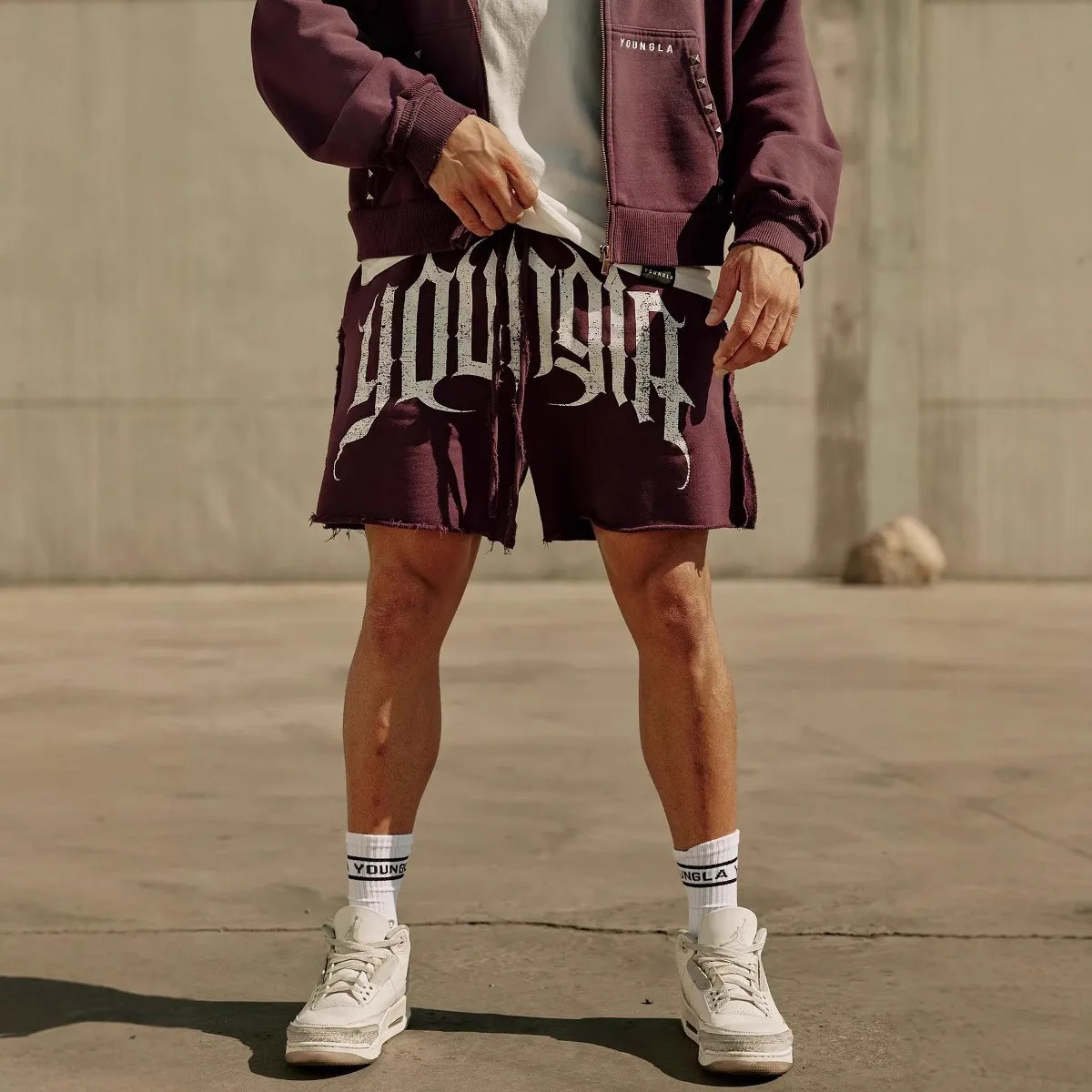 

American style Men's shorts Gym Sports fitness and leisure cotton shorts Outdoor Running Basketball Training five points pants