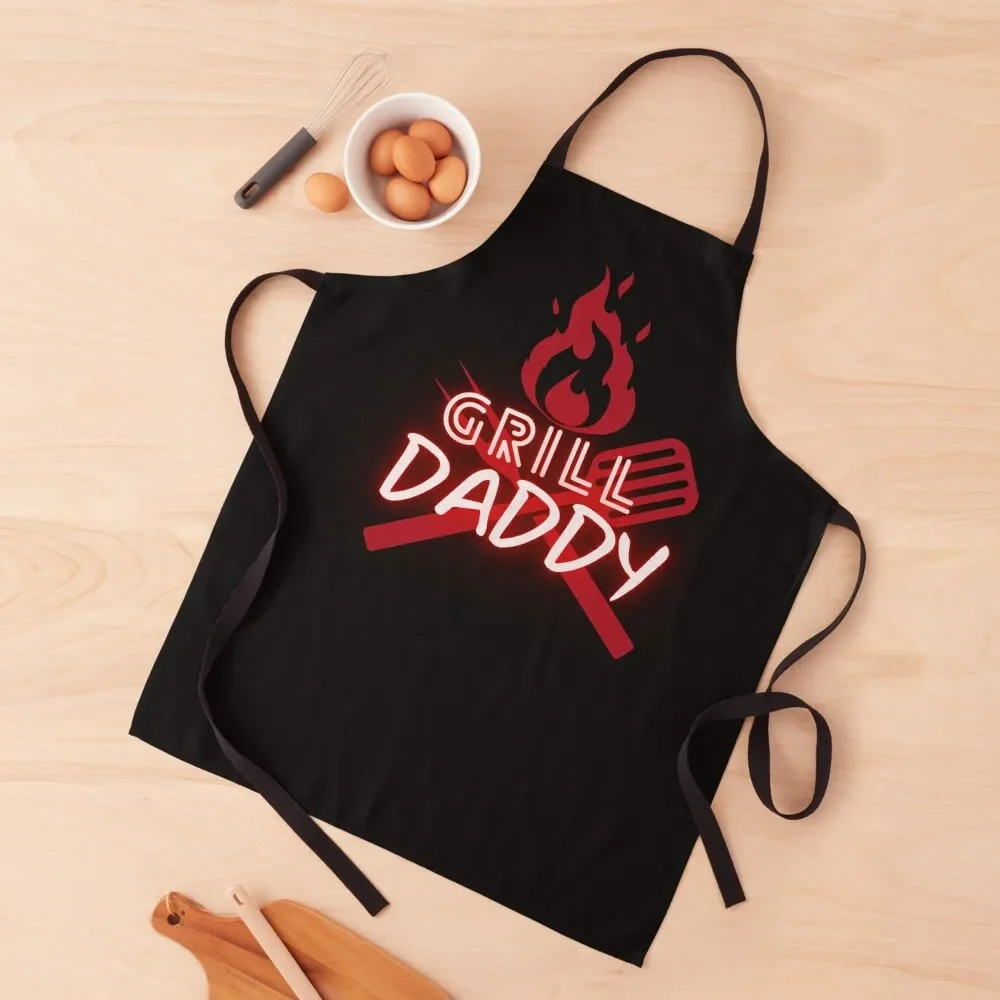 Grill Daddy BBQ theme Apron Kitchen Chef Uniform Kitchen Chef cook wear Apron