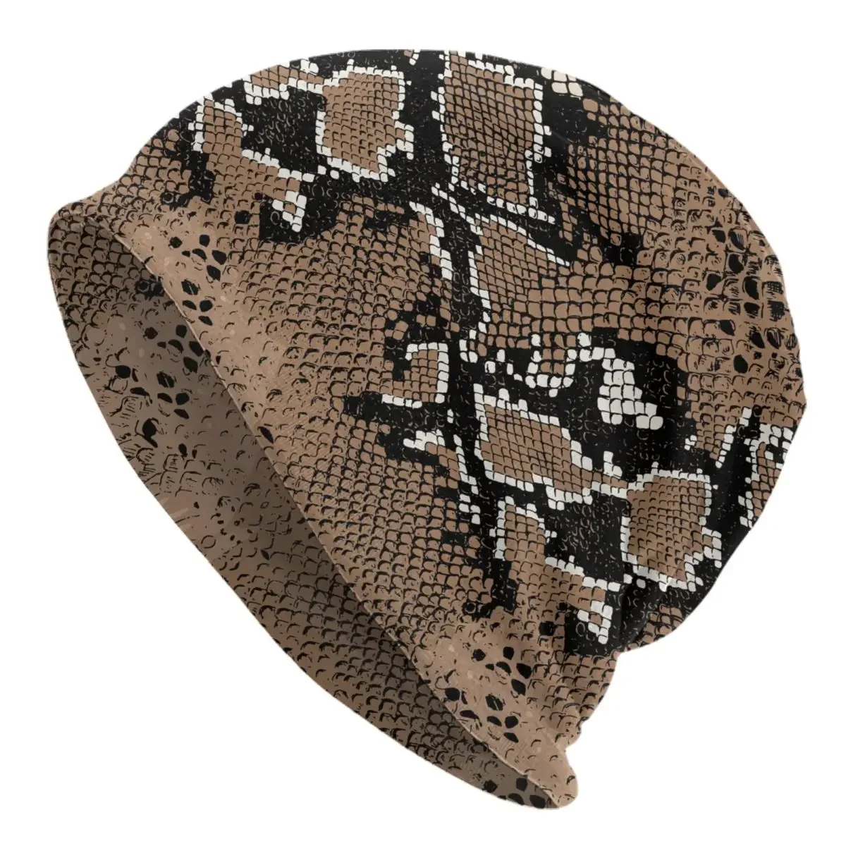 Snake Skin Print Bonnet Hats Hip Hop Knit Hat For Women Men Winter Warm Snakeskin Animal Texture Skullies Beanies Caps