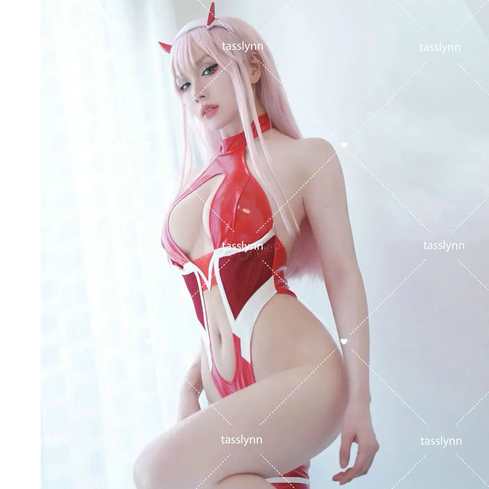 

Костюм для косплея из аниме «любимый в Фране» 02 Zero Two, Комбинезоны и ромперы, костюм на Хэллоуин из спандекса для женщин