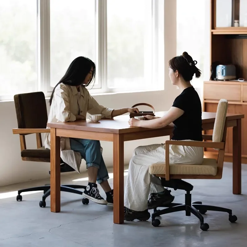 Free swivel computer , cherry wood comfortable back chair, black walnut office , teak lifting adjustable