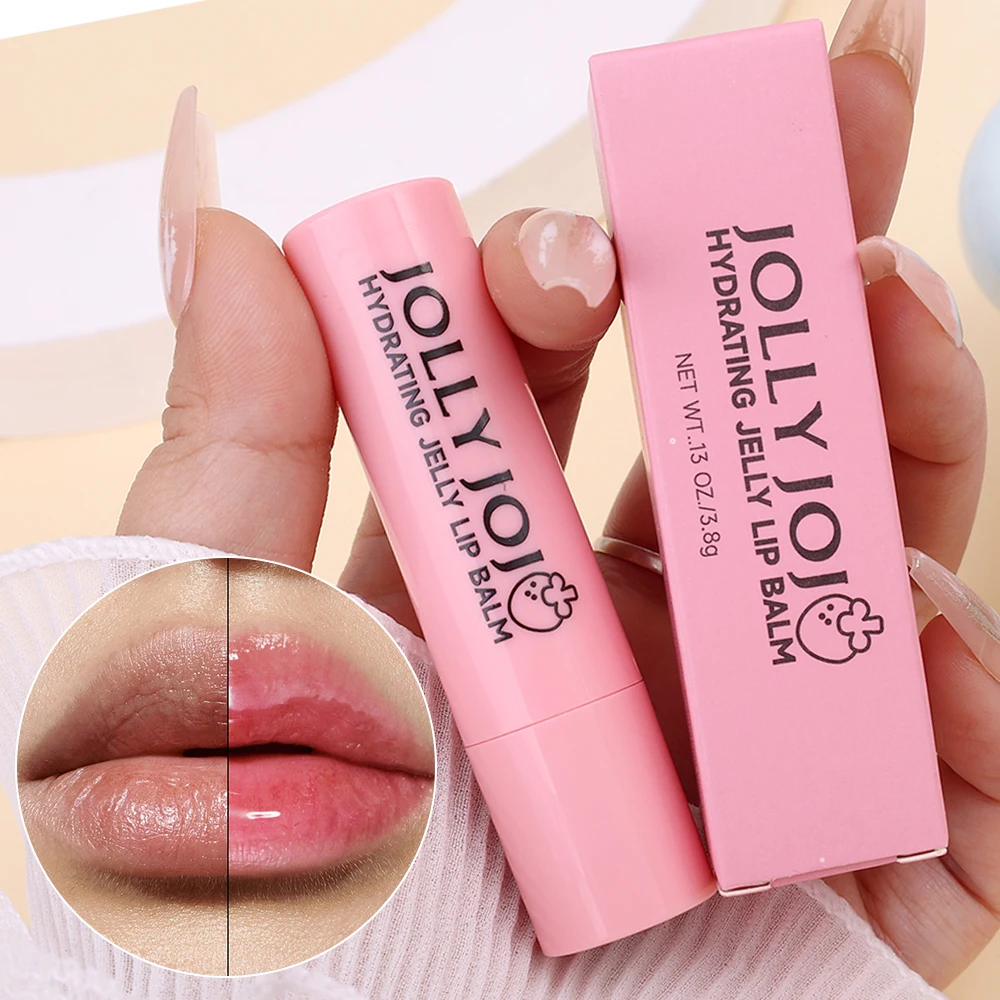 Mirror Colored Lip Balm Transparent Pink Lipstick Long Lasting Moisturizing Lighten Lip Lines Jelly Plump Lip Care Korean Makeup