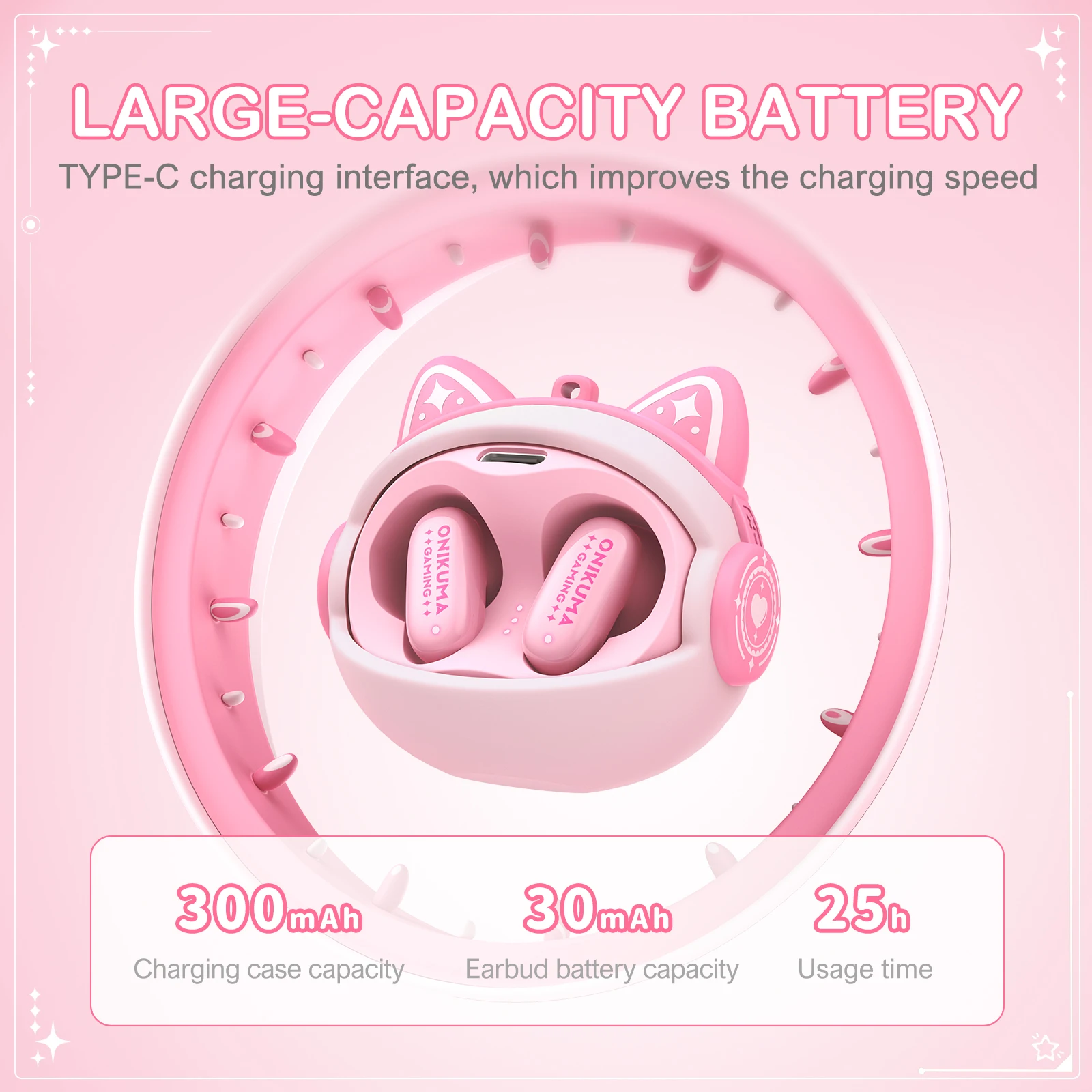 ONIKUMA TX603 سماعة بلوتوث TWS إلغاء الضوضاء سماعات الألعاب اللاسلكية الرائعة الإبداعية تصميم الوجه تغيير سماعات #4