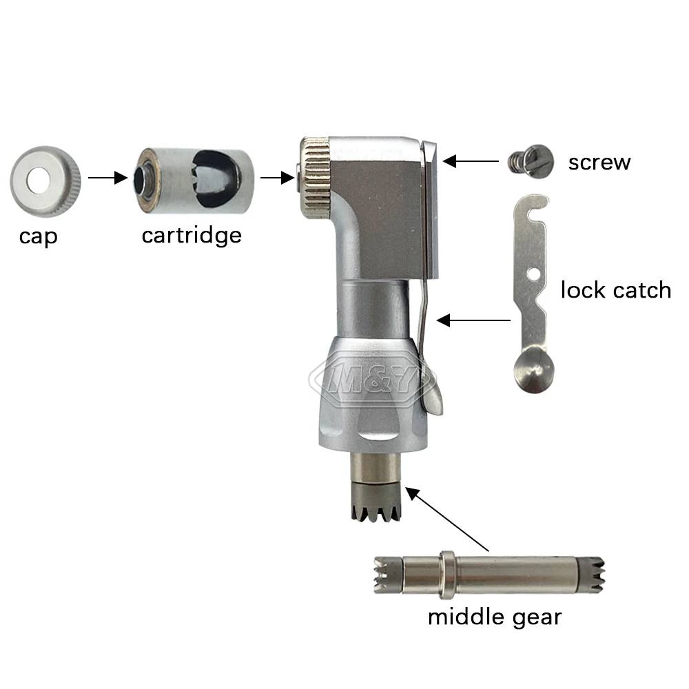 60pcs dental low speed handpiece head sets cartridge rotor middle gear contra angle accessory dentistry tool