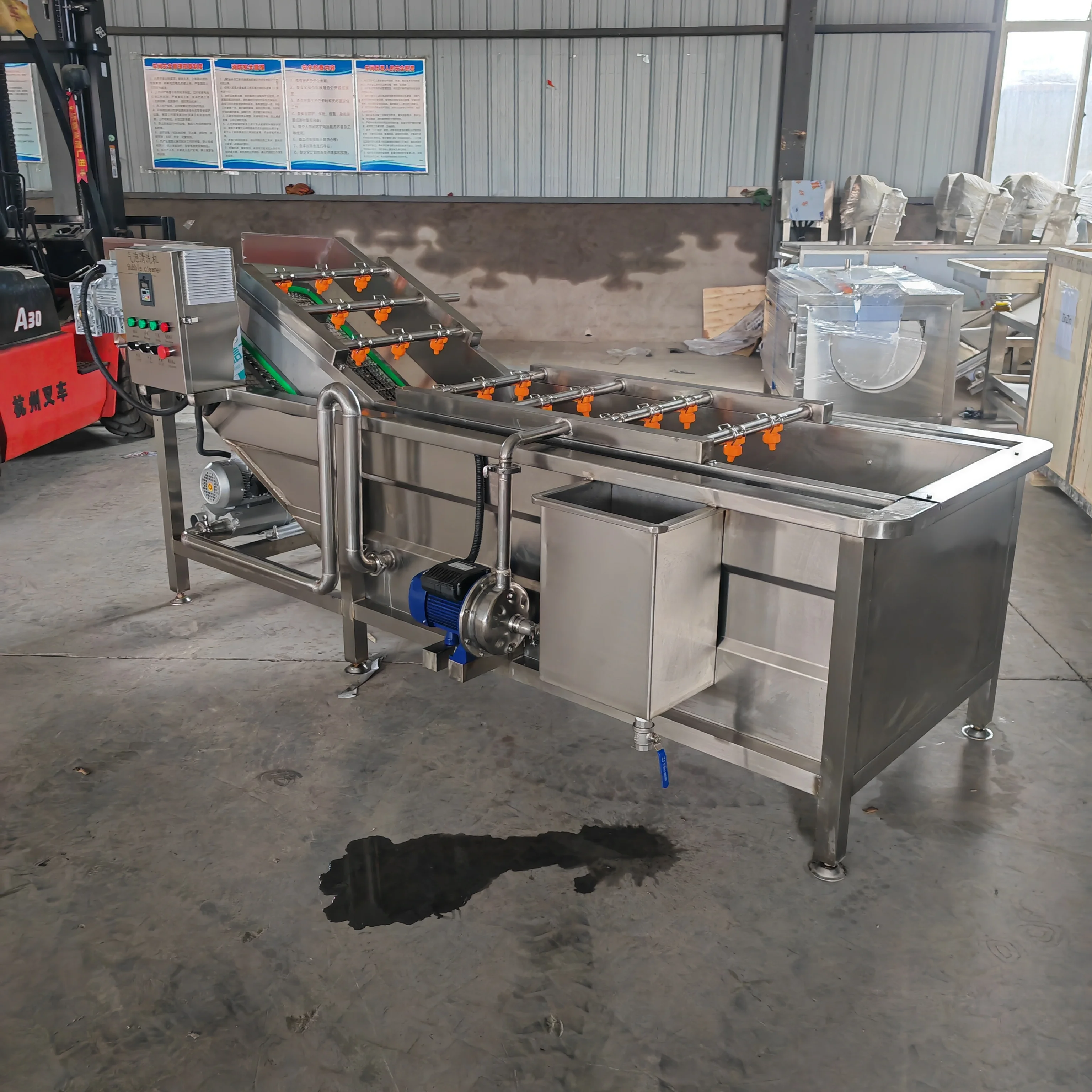 Fruit vegetable bubble washing machine industrial fruit and vegetable washing machine manufacturers