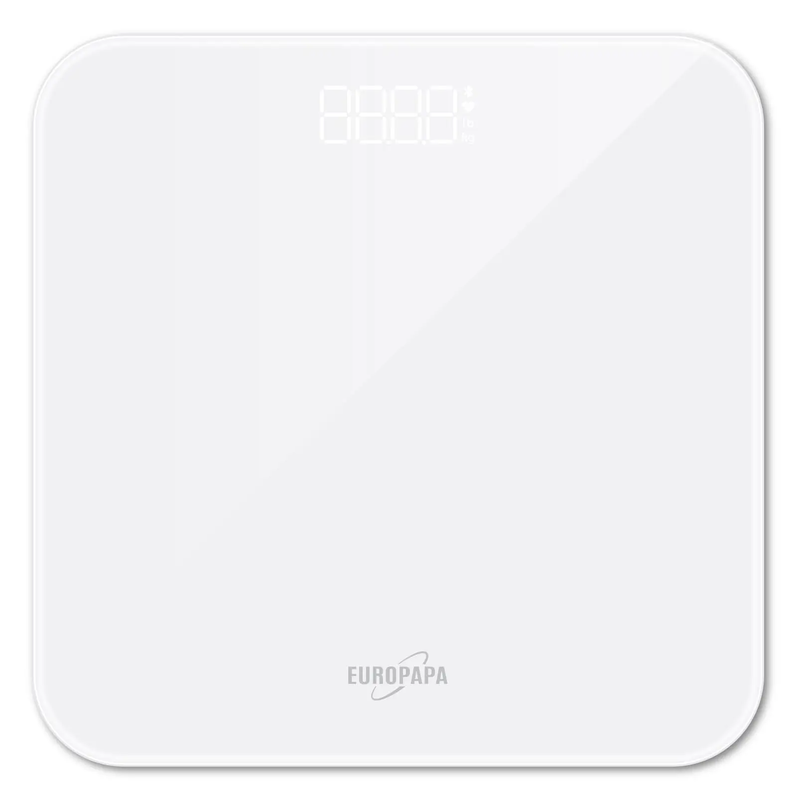 EUROPAPA ® LED-display vetpercentageweegschaal met effen kleur, gebruiksvriendelijk voetpedaalontwerp; capaciteit van 180 kg/400 lb; digitale weegschaal voor het meten van gewicht en BMI;