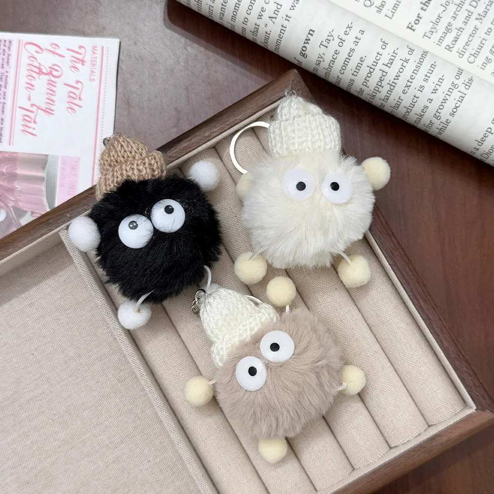 

Cute big eyed coal ball doll keychain, student high-value bag decoration pendant, couple keychain, small gift