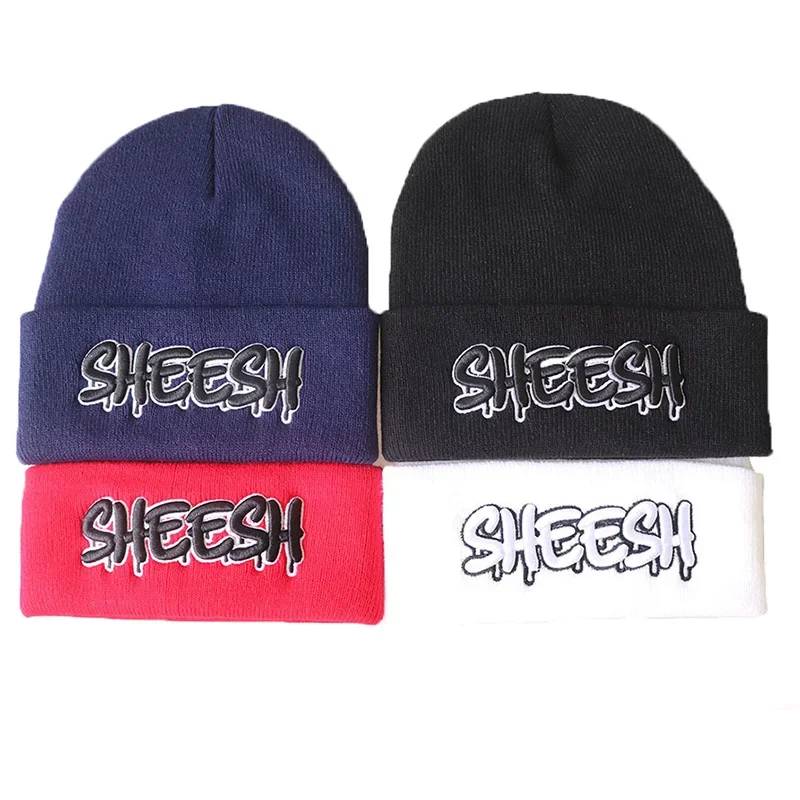 هيب هوب للجنسين محبوك ، قبعات كاجوال خارجية ، جمجمة ، قبعة صغيرة ، دافئة ، قبعة قطنية ، خطاب ، تزلج ، شتاء ، موضة #5