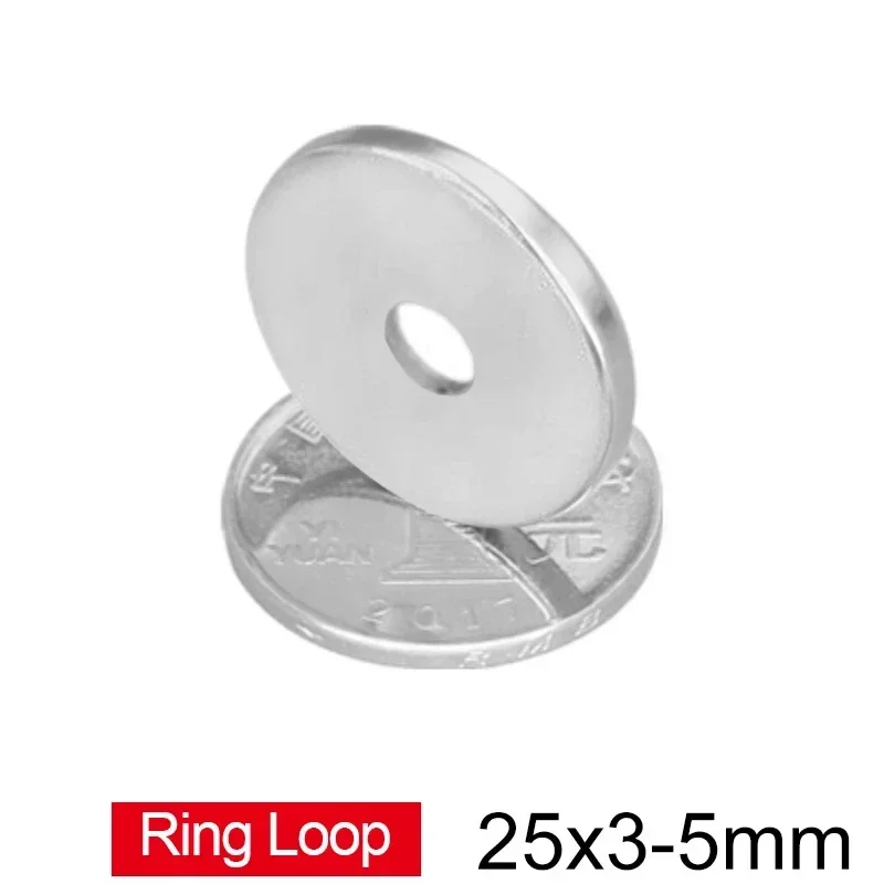 25x3-5mm Powerful Magnetic Magnet 25*3 mm Hole 5mm Permanent Neodymium Magnet 25x3-5mm Small Round Ring Magnet 25*3-5