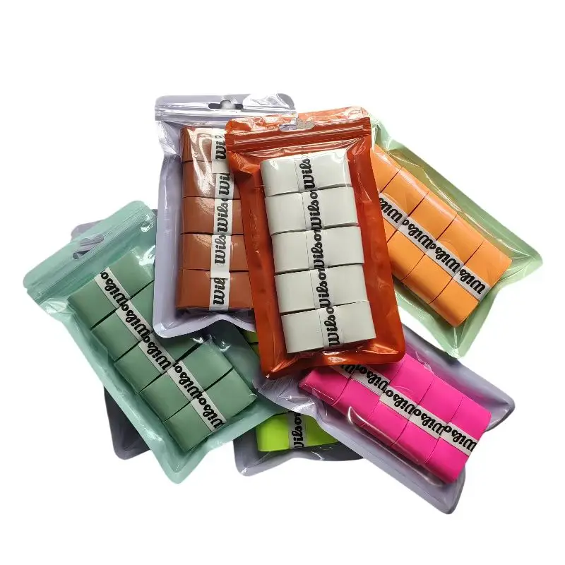 wilson-grips-de-tenis-de-alta-viscosidade-5-pecas-marrom-grossos-antiderrapantes-perfurados-para-badminton-raquete-de-pickleball-e-padel