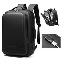 Large-Capacity Business Travel Shoulder Bag Backpack Expandable USB Charging Men's Waterproof 15.6inch Laptop Backpacks