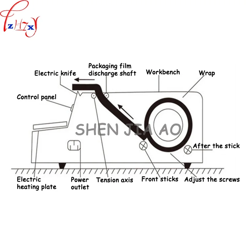 220v MW-450 máquina de envoltório de plástico supermercado legumes e frutas filme aderente da baoji máquina de corte de filme plástico 1pc