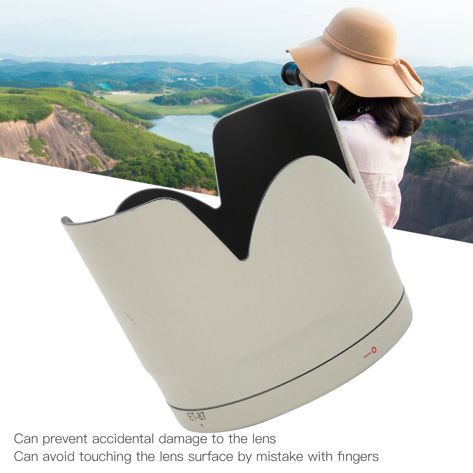 Camera Lens Hood ET‑87 Reversible Camera Lens Hood Shade Protector for  EF 70‑200mm F2.8 USM IS II Lens Lens Hood Shade