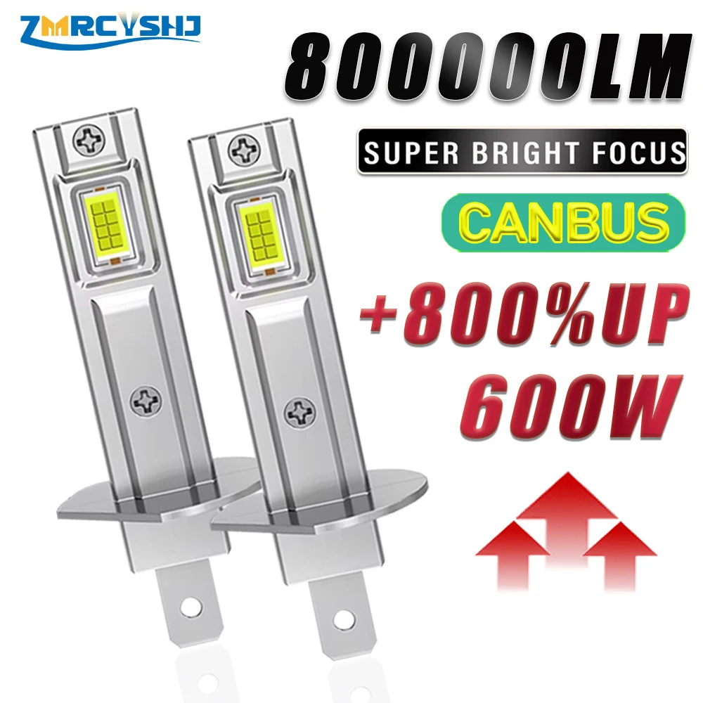 H1 LED Bulbs CANBUS 600W for Car and Motorcycle Headlights
